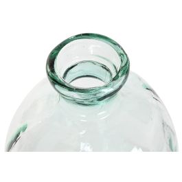 DKD Home Decor Jarrón Urban de Cristal Reciclado Transparente, 73 cm de Alto, Base 34x34 cm, Capacidad 43L, Diseño Orgánico