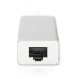 Digitus Adaptador USB 3.0/C a Gigabit Ethernet y Hub de 3 Puertos USB 3.2 Gen 1 Blanco