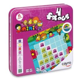 Juego 4 en líena frogs de madera en caja de metal. 8 piezas, 2 jugadores. 19x19x3,5cm Juego 4 en líena frogs de madera en caja de metal. 8 piezas, 2 jugadores. 19x19x3,5cm