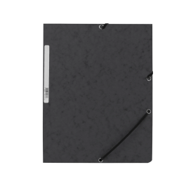 Q-connect Carpeta kf02169 Solapas Gomas Simil-prespan Negra 320x243 mm