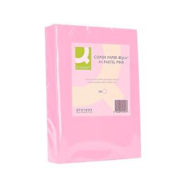 Papel Color Q-Connect Din A4 80 gr Rosa Paquete De 500 Hojas