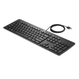 HP DEN Teclado USB Business Slim para Negocios, Diseño Compacto, Layout Completo, Multi-OS Compatible para PC