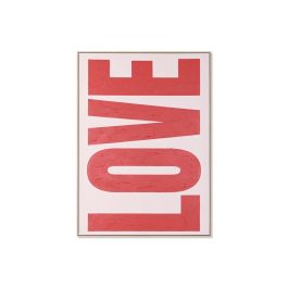 Cuadro Home ESPRIT Love Rojo Rosa Moderno 103 x 4,5 x 143 cm 103 x 4 x 143 cm