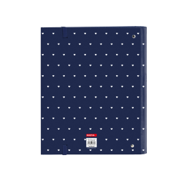 Carpeta de anillas Safta Paris Rosa Azul marino 27 x 32 x 3.5 cm