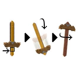 Mattel Minecraft Espada-Pico Transformación Jkc15 +6 Años
