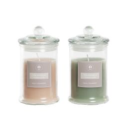 DKD Home Decor Vela Basicos Decoración en Bote de Cristal Surtida Colores Rosa Palo y Verde 256g (Pack 12 Unidades 8x8x15cm) Precio: 76.7900001. SKU: B12VN5QX38