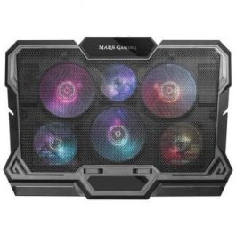 Soporte Refrigerante Mars Gaming MNBC4 para Portátiles hasta 17.3"/ Iluminación LED