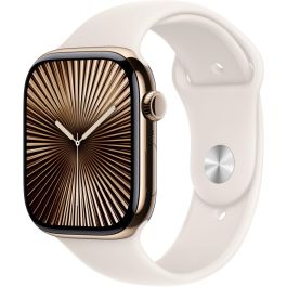Apple Watch Series 10 GPS + Cellular 46mm Titanio Dorado con Correa Deportiva Starlight M/L