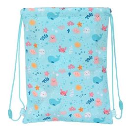 Bolsa Mochila con Cuerdas Safta Ballenita Azul Blanco 26 x 34 x 1 cm Bolsa Mochila con Cuerdas Safta Ballenita Azul Blanco 26 x 34 x 1 cm
