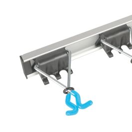 Cellfast Colgador de herramientas de jardín en aluminio con 4 asas autoblocantes y 8 soportes, carga máxima 10 kg Cellfast Colgador de herramientas de jardín en aluminio con 4 asas autoblocantes y 8 soportes, carga máxima 10 kg
