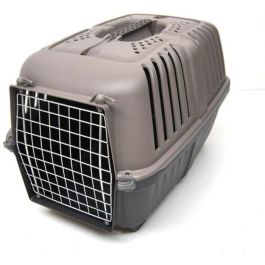 Aime Cesta de Transporte Pratiko para Perro y Gato con Ventilación Óptima, Puerta Segura y Rejilla Metálica 48x31x32 cm Rojo/Beige Aime Cesta de Transporte Pratiko para Perro y Gato con Ventilación Óptima, Puerta Segura y Rejilla Metálica 48x31x32 cm Rojo/Beige