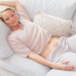 Medisana TT 250 TENS Dispositivo Alivio Dolor Menstrual Abdomen y Espalda con 4 Electrodos Beige