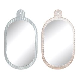 Espejo de pared DKD Home Decor Blanco Rosa 22 x 1,5 x 40 cm (2 Unidades) Precio: 22.79000031. SKU: S3014018