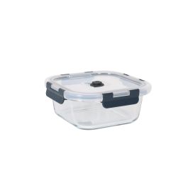 Quttin Fiambrera Cuadrada con Tapa, 750 cc, 16.5 x 16.5 x 6.9 cm (6 Unidades)