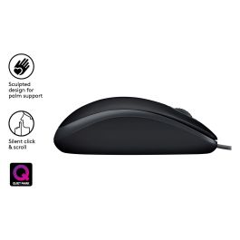 Logitech B110 Silent Ratón USB Type-A Negro