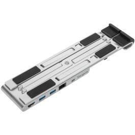 Targus Soporte Portátil con Dock Multi-puerto USB-C para Laptop, PD 100W, Plegable, Aluminio, 4K, Ajustable