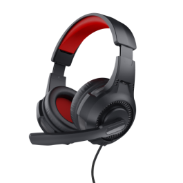 Trust Auriculares Gaming Headset C- Microfono Diadema Ajustable Jack 3.5.Mm Rojo-Negro