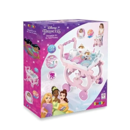 Smoby Carrito Princesas Disney XL 312502 Rosa Mixto con 17 Accesorios para Niña a partir de 3 años