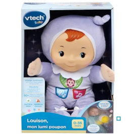 Vtech Baby Louison, mi bebé lumi, cara luminosa que tranquiliza al bebé, melodías, desde el nacimiento