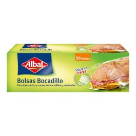 Albal Bolsas para Bocadillo con Solapa de Cierre, 50 Unidades, Reciclables, 17 x 24 cm Precio: 2.98999954. SKU: S4603149