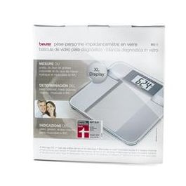 Beurer BG-13 Báscula Digital Diagnóstica con IMC de Vidrio y Análisis Corporal: Peso, Grasa, Agua, Masa Muscular