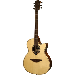 LAG Guitarra Acústica Auditorium Cutaway Tramontane 318 A/E - Natural con Electrónica Fishman Ink3