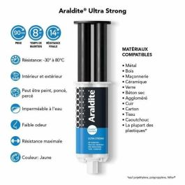Araldite ARA1697016241408 Adhesivo epoxi bicomponente estándar, fraguado largo, alta resistencia, 24 ml