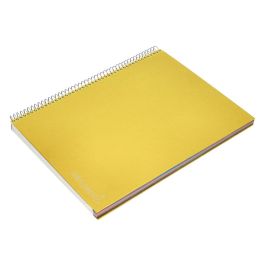 Cuaderno Espiral Liderpapel A4 Micro Jolly Tapa Forrada 140H 75 gr Cuadro 5 mm 5 Bandas4 Taladros Color Amarillo