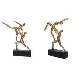 DKD Home Decor Figura Gimnastas Resina Dorado Negro 21 x 25.5 x 5.5 cm (2 Unidades) Precio: 26.49999946. SKU: S3039612