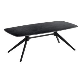 Mesa Centro Negro Piedra Sinterizada 120 X 60 X 42 cm