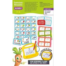 Carotina LIS8008324110742 Mini Pizarra Mágica Alfabeto para Niños, Juguete Educativo para Aprender Letras y Escribir Carotina LIS8008324110742 Mini Pizarra Mágica Alfabeto para Niños, Juguete Educativo para Aprender Letras y Escribir
