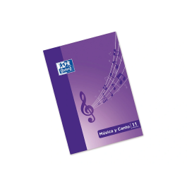 Oxford Bloc Música y Canto DIN A4 24 Hojas Pentagrama 2 mm + Cuadrícula 5 mm Papel 90 g/m2