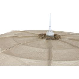 DKD Home Decor Lámpara Colgante de Techo Estilo Oriental Japaning Lino Crudo. Para 1 Bombilla E27 50W, 220V. Medidas 80x80x20 cm