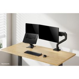 Neomounts DS20-740BL1 Soporte de escritorio para portátiles 11-15", Max. 5kg, Altura ajustable 1,7-16,8cm, Plegable, Compacto, Negro