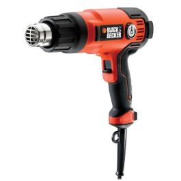Black + Decker KX2200K Pistola de Calor 2000W, Control de Temperatura 65-650°C, Flujo Aire Doble, Kit con 8 Accesorios