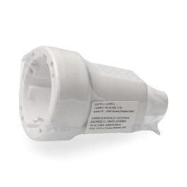 Edm Base Aérea de Goma 10/16A 250V T/TL IP44 4.8mm Blanca Frontal Retráctil