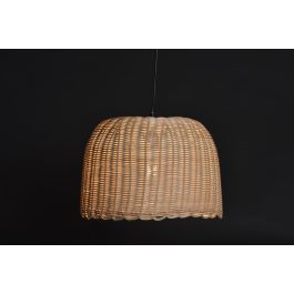 DKD Home Decor Lampara Techo Balines Ratan Natural 39 x 30 x 39 cm