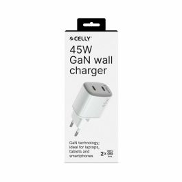 Cargador de Pared Celly UPTC2USBC45WWH Blanco