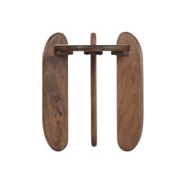DKD Home Decor Mesita Auxiliar Urban Marrón 45x55x45 cm de Mango Desmontable Decoración Hogar