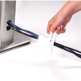 Fellowes Tubo flexible para protección de cables 9929901 para Piso Blanco 2000 mm