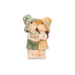 Figura Solar Pareja Ibergarden 22.3x38x18 cm - Poliresina, Colores: Amarillo, Blanco, Verde (2 Unidades) Figura Solar Pareja Ibergarden 22.3x38x18 cm - Poliresina, Colores: Amarillo, Blanco, Verde (2 Unidades)