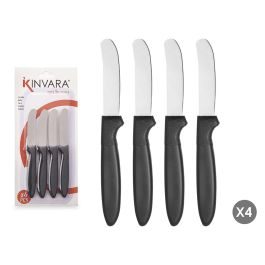 Set 4 Cuchillos Untar Negros Kinvara - Acero Inoxidable, 12.5x26.2x1 cm (12 Unidades)