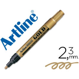 Artline EK-900 Marcador Permanente Tinta Metálica Oro Punta Redonda 2.3 mm Precio: 32.49999984. SKU: B14HA53XNM