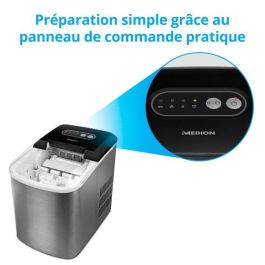 Medion MD17739 Máquina para hacer hielo rápida, produce cubitos de hielo en solo 6 a 12 minutos, con bandeja Medion MD17739 Máquina para hacer hielo rápida, produce cubitos de hielo en solo 6 a 12 minutos, con bandeja