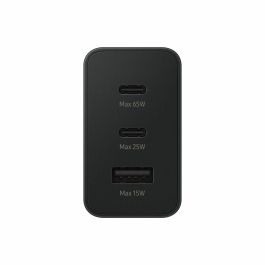 Samsung EP-T6530NBEGEU Cargador de Pared 65W Triple Puerto para Carga Rápida con 2x USB-C y 1x USB-A Negro