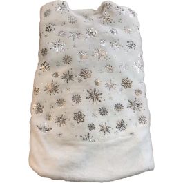 DKD Home Decor Base para Árbol de Navidad Moderna de Poliéster Blanco y Plateado 120x120x2 cm - Pack 2 Unidades Precio: 64.49999985. SKU: B13PH3X9LC