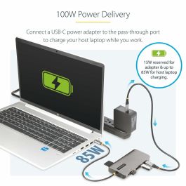 Hub USB Startech 154B-USBC-MULTIPORT Gris 100 W