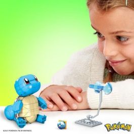 Mega Construx Squirtle Pokémon Figura Construible Bloques Tipo Agua con Efectos de Combate Articulada para Niños +7 Años