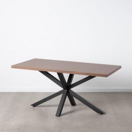Mesa Comedor Marrón-Negro Dm-Metal 160 X 90 X 76 cm Precio: 480.007. SKU: B1682FS4KX