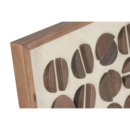 DKD Home Decor Cuadro Moderno Natural y Blanco de Madera Reciclada y Pino, 82 x 62 x 4 cm